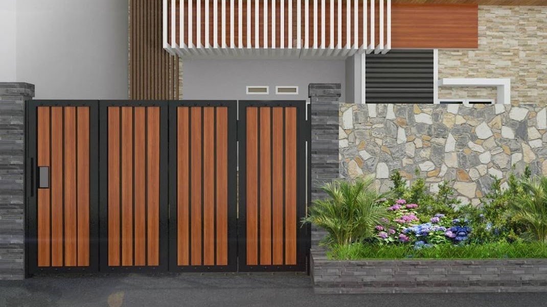 Pagar Minimalis Modern Hitam Doff